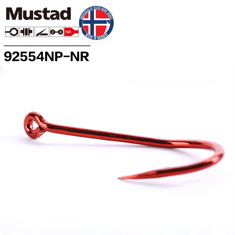 Mustad Big Red 2X SUICIDE High - Fishing Hook Barbless reseña y precio
