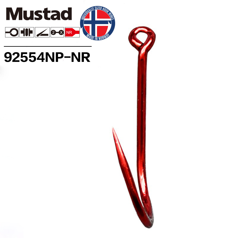 Mustad Big Red 2X SUICIDE High - Fishing Hook Barbless reseña y precio