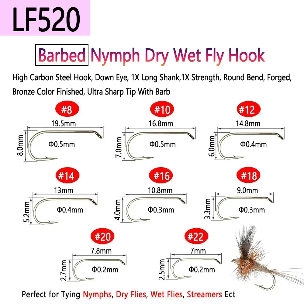 Bimoo 100PCS 1#~22# Barbed & B - Fishing Hook Barbless reseña y precio