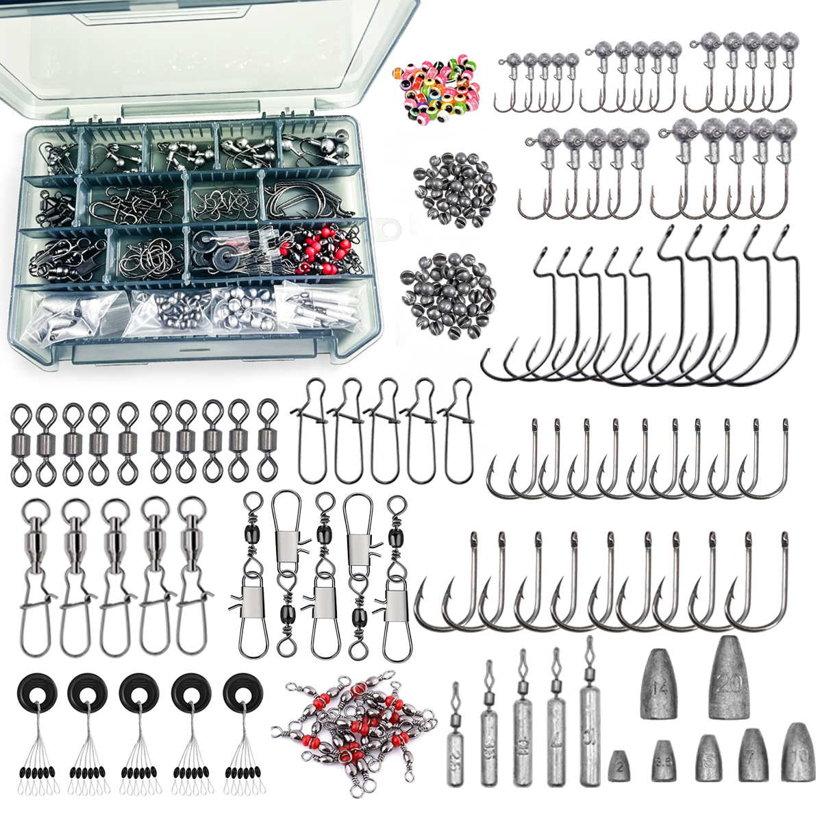187pcs Fishing Accessories Kit - Fishing Hook Box reseña y precio